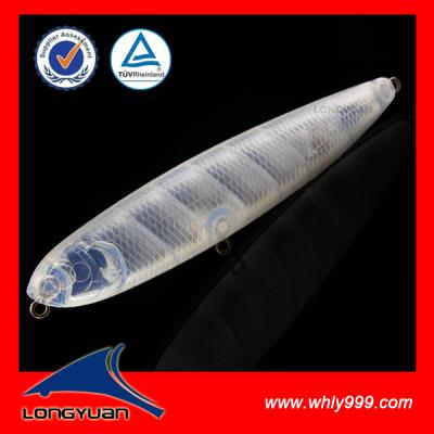 China ABS white fishing lure top water pencil lure 10.5cm color 16.5g H039-105 diy for sale