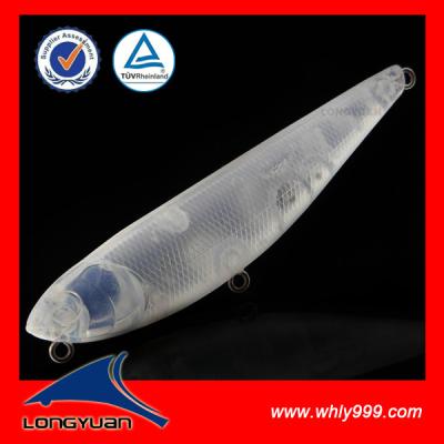 China ABS white fishing lure topwater pencil for luring to walk dog 8.5cm H039-85 for sale