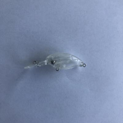 China ABS Plastic Unpainted Floating White Bait Lure Good Action 3D Eyes For Lure 60mm 80mm 110mm H042 for sale