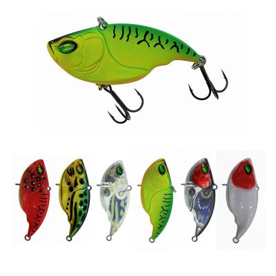 China ABS Plastic Holo VIABRATION Sinking VIB Swing VIB Lure Deep Diving 3D Eye Hard Fishing Lures With 60mm Fin M005 for sale