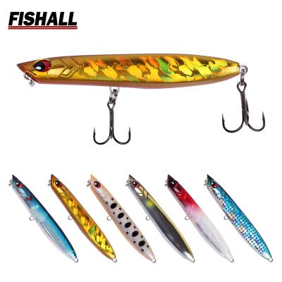 China Good Action Swimming Glider Pencil Lure Dragon Walker 95mm 18.5g 3D Eyes Vivid Lure Artificial Hard Bait FP15 for sale