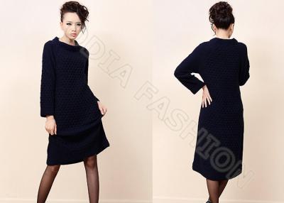 China Long Chunky Elegant Ladies Sweater Dresses for sale