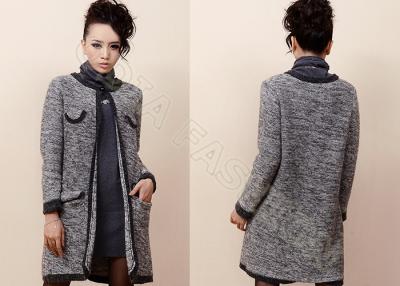 China Winter Mohair Womens Chunky Sweaters with Crew Neck and Long Sleeve Cardigan for sale