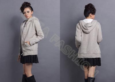 China Fashion Autumn Womens Chunky Sweaters With Pockets , Ladies Cardigan Sweaters with Buttons for sale