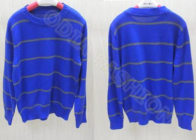 China 2014 Blue Stripes Boys Holiday Sweater  , Kids Crew Neck Sweaters in Long Sleeve for sale