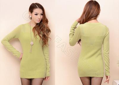 China Elegant Turtle Neck Long Womens Sweaters , Lemon Ladies Autumn Sweater for sale