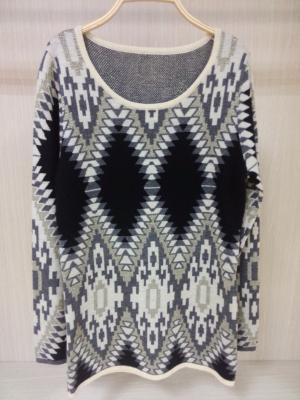 China Computer Knitted Jacquard Sweaters female Knitted Pullover Wool / Acylic for sale