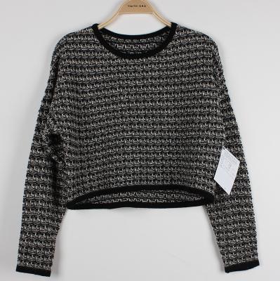 China Beautful girls cable knit sweater With Ludex Wool Knitted Striped Pullover for sale