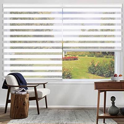 China Minimalist Custom Zebra Roller Shade Blackout Blind Indoor Motorized Shade For Window for sale