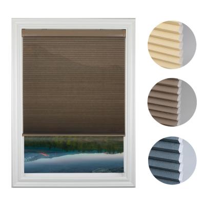 China Customized Indoor Minimalist Office Window Shade Cloth Sun Shade Auto Cellular Honeycomb Blinds For Window for sale