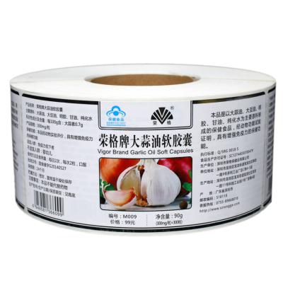 China OEM Waterproof Custom Printed Logo Production Labels Waterproof Self Private Adhesive Roll Packaging Stickers Knock Bottle Product Label for sale