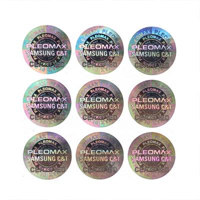 China Reflection Rainbow Anti-Counterfeit Custom Holographic Stickers Security Labels Labels Printing for sale