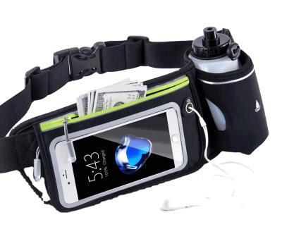 China Outdoor Sports Bottle Touch Screen Mobile Phone Fitness Waist Bag Waterproof Multifunctional Running Phone Bag Wholesale for sale