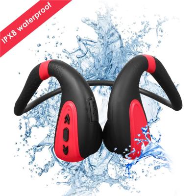 China BT5.0 In-ear Earphone Bottom Waterproof Wireless Headset Swimming Earphones for sale