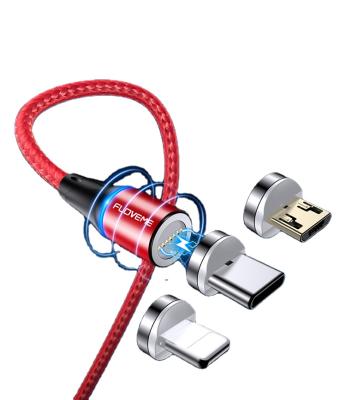 China Wholesale Data Cable Amazon Hit Magnet 3A Magnetic Charging Phone Cable 1M Nylon Led Magnetic Data Cable Fast Charging Micro Usb for sale