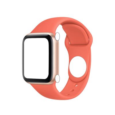 China Replacement Sports Watch Belt Silicone Watches Band For Apple i Watch 6 Se 38MM 40MM 42MM 44MM Series 5 for sale