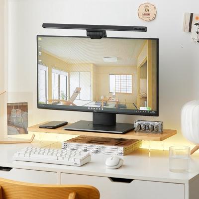 China Hot Selling Convertible Acrylic Computer Display Stand Computer Monitor Heightening Frame Desktop Storage for sale