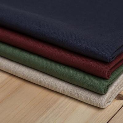 China Wholesale Custom Made Viable 100% Viable Natural Linen Coat Fabrics Linen Factory Pure Canvas Fabric For Clothing for sale