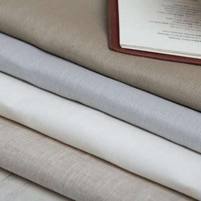 China Small workable available linen plain linen fabric for men women garment linen pants for shirts MOQ stock 100% fabrics for clothes for sale