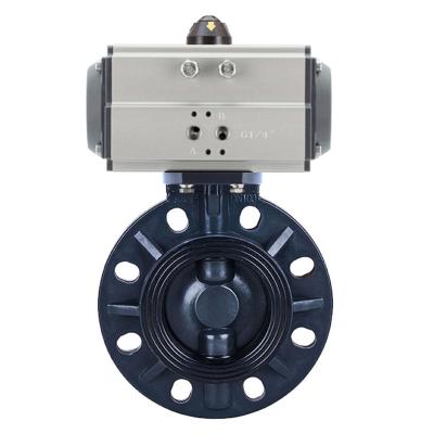 China JIS10K DN50 General 2 Inch Spring Reseated EPDM Seat Pneumatic Wafer Butterfly Valve Air Actuated FRPP Butterfly Valve for sale