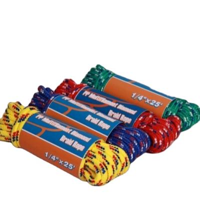 China Diamond Braid PP Outdoor Multifilament / Polypropylene Rope USD 3/8