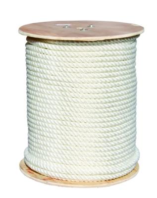 China Popular White Color Polyester 3 Strand Twisted Rope 10mm PET In Spool Packing for sale