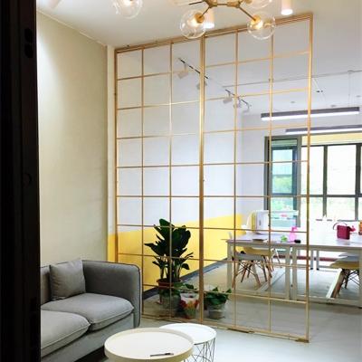 China Europe YDX Foshan Sitting 304 Stainless Steel Home Room Divider Metal Screen Partition for sale