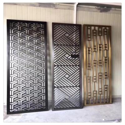 China New Classic/Postmodern Custom Divider Wall Stainless Steel Partition Wall Laser Cut Panels Decorative Metal Screen for sale