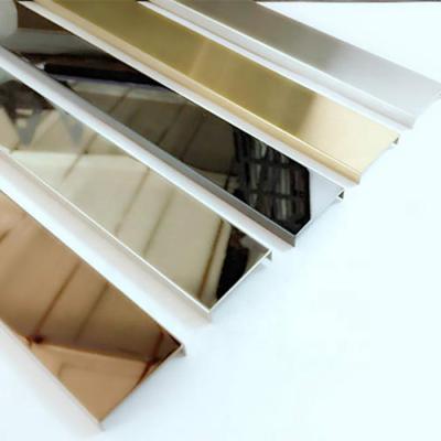 China U-Shape Modern Top Decorative Edge Trim 201&304 Stainless Steel Metal Tile Trim for sale