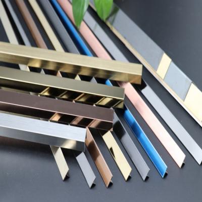 China YDX Modern Metal Trim Tile Border Edge Strip Corners Factory Customized 0.3-3.0mm NC ISO9001 Stainless Steel; GUA T0018 modern for sale