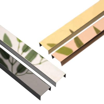 China Modern Trim Metal Tile Stainless Steel Decorative Flexible Strips Tile Accessories for sale