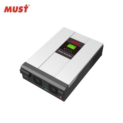 China MUST off grid inverter with mppt on grid tie inverter system price 2kw 3kw 4kw 5kw solar pure sine wave output 272*355*100 mm / 297.5*468*125 mm for sale