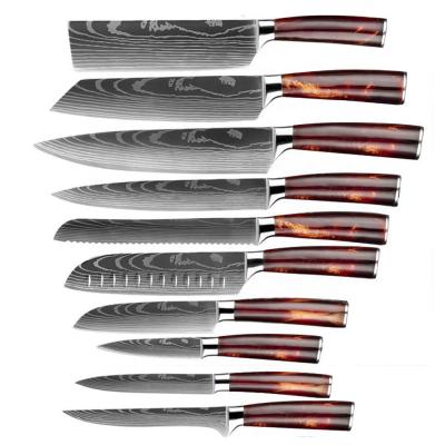 China De Cuchillos Profesionales Viable Para Hogar De Japanisches Messer Set Tea Rack High Quality Kitchen Knives for sale