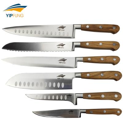 China 2021 Professional Quality Viable Premium Kitchen Amazon Knives Set Funny Sharp Forged Stainless Steel Knife Pakka Knives for sale