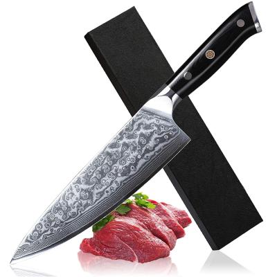 China Viable Chef Knife 8 Inch Large Size - 67 Layer Japanese VG 10/AUS10 Damascus Steel With Sol Pattern Or Tiny Wave Pattern for sale