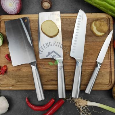 China Amazon Sustainable Hot Selling Black Oxide Finished Stainless Steel Hollow Handle Kitchen Knife for sale