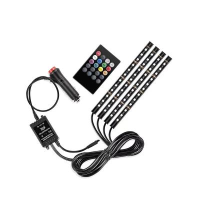 China High Quality Radio Remote Control Led Decorate Atmosphere Light Led Strip Atmosphere Car Lights XC-E6 for sale