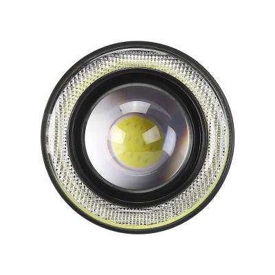 China Waterproof Led Lens Halo Angel Eyes Rings Fog Light 12v All-aluminum Daytime Running Fog Lamp XC-fog-002 for sale