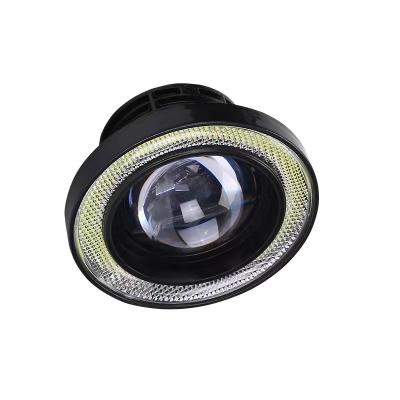 China High Quality Auto Led Lamp 12v Semi-aluminum Ignition Yellow Red Blue White Fog Lights Led Angel Eyes XC-fog-003 for sale