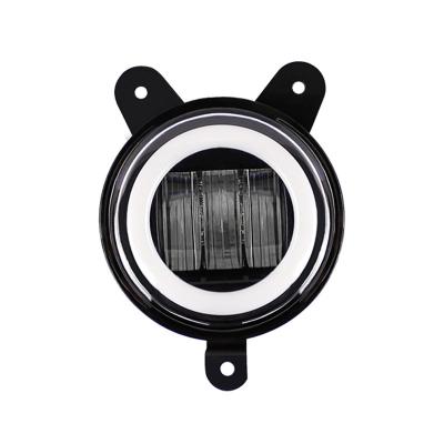 China 3.5 Inch 30w 6500k Truck Aluminum Waterproof Offroad Angel Eye Angel Eyes Drl Light Round LED Fog Light for sale