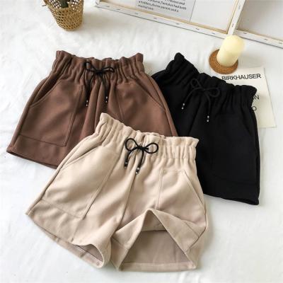 China 2021 High Quality Anti-wrinkle Women Elastic Waist Anti-wrinkle Shorts Casual Girls Shape Shorts for sale