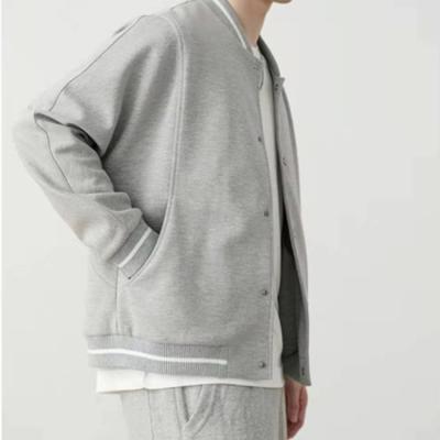 China China Antibacterial Wholesale Men Sports Style Casual Breathable Fleece Jacket Baseball Jackets for sale