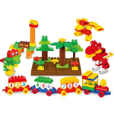 China Building Blocks Architecture Toys 168pcs Dinosaur Train Park Blocks For Children for sale