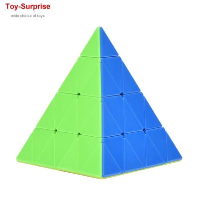 China Mini Pyramid 3x3 Speed ​​Stickerless Magic Cube Educational For Children Kids Gift Toy for sale