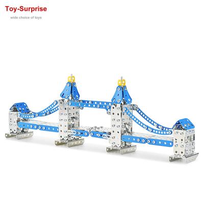 China Building Toy 588pcs Metal Bridge Collect Children New Model Screwing Blocks Toys DIY Screw Building Block Toy for sale