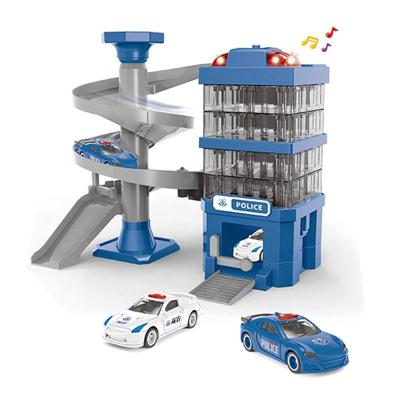 China Slot Toy Best Quality Rotation Track Game Car Track Spiral Parking Lot DIY Toys For Children for sale