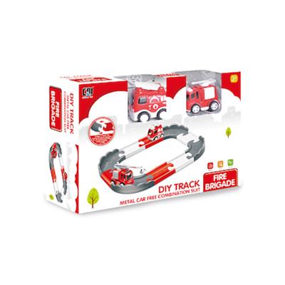 China Slot Toy Wholesale DIY Metal Car Electric Free Combination Set Toy Racing Track Toy With Battery Operated for sale