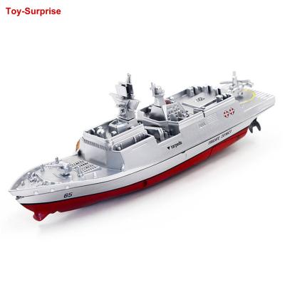 China RC Warship 2.4GHZ Model Toys Water Remote Control Speedboat Mini Electric Carrier Children Outdoors Remote Control Toys for sale