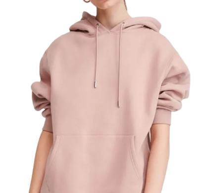 China Anti-wrinkle Oversized Pink Color Fashion Sports Wear Women Crop Top Hoodie for sale