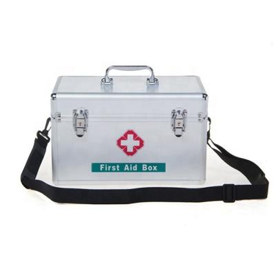 China Portable Portable Aluminum Medical First Aid Kit Box with First Aid Equipment for sale